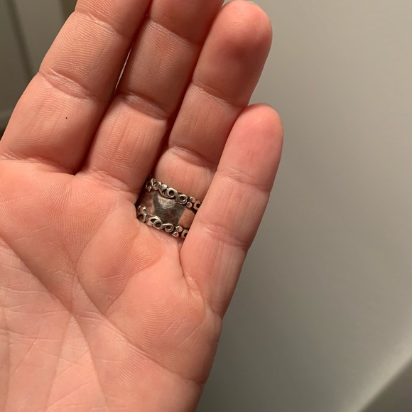 Sterling Silver Infinity Band Ring Thick 8 - Picture 6 of 6